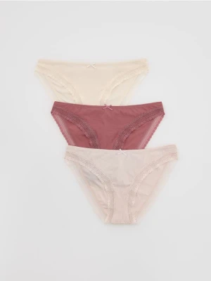 Reserved - Majtki figi 3 pack - pastelowy róż