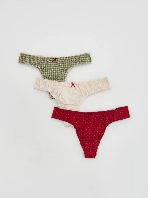 Reserved - Majtki stringi 3 pack - czerwony