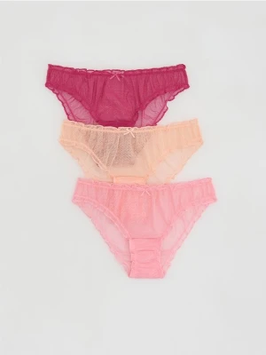 Reserved - Majtki typu brazyliany 3 pack - intensywny róż