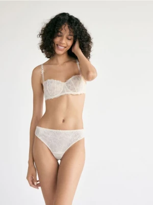 Reserved - Majtki typu brazyliany - złamana biel