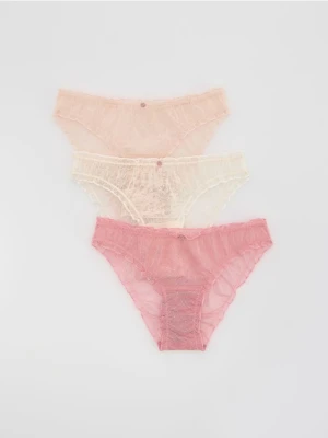 Reserved - Majtki typu figi 3 pack - różowy