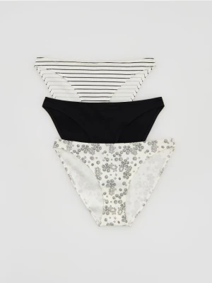 Reserved - Majtki typu figi 3 pack - złamana biel