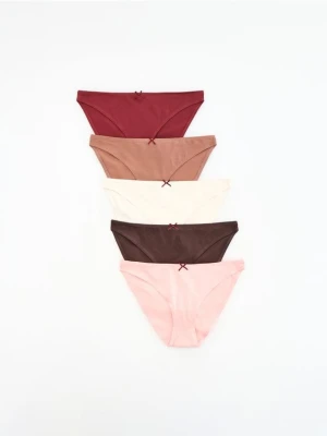 Reserved - Majtki typu figi z bawełną 5 pack - różowy