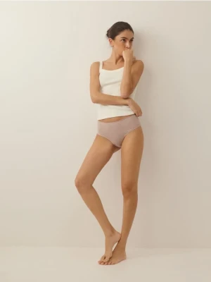 Reserved - Majtki typu hipster 3 pack - brązowy