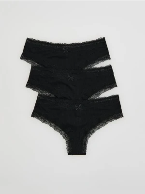 Reserved - Majtki typu hipster 3 pack - czarny
