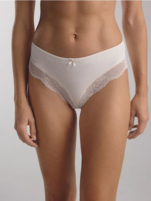 Reserved - Majtki typu hipster 3 pack - kremowy