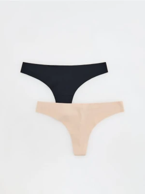 Reserved - Majtki typu stringi 2 pack - czarny