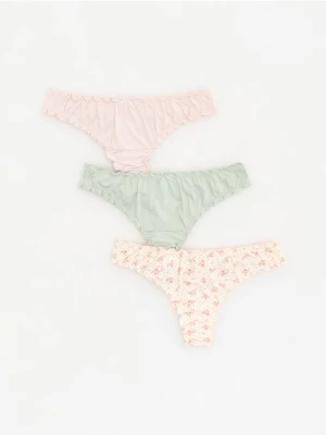 Reserved - Majtki typu stringi 3 pack - pastelowy róż