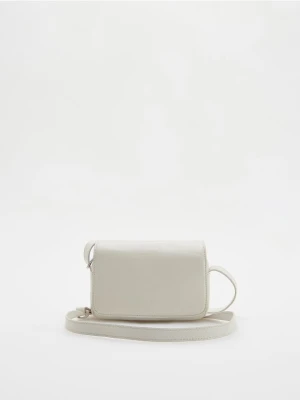 Reserved - Mała torebka crossbody - złamana biel