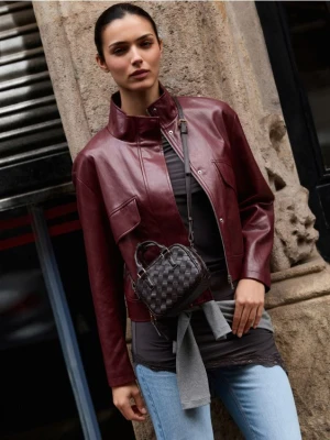 Reserved - Mała torebka na ramię - ciemnobrązowy