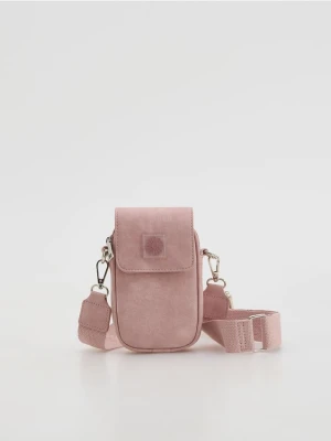 Reserved - Mała torebka z imitacji skóry - brudny róż