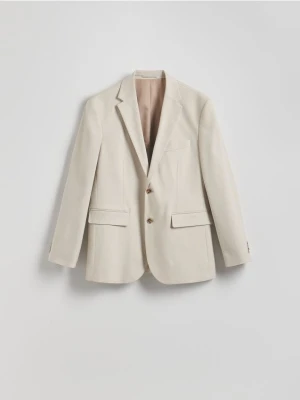 Reserved - Marynarka regular fit z dodatkiem wiskozy - beżowy