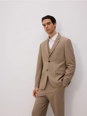 Reserved - Marynarka regular z dodatkiem wiskozy - beżowy