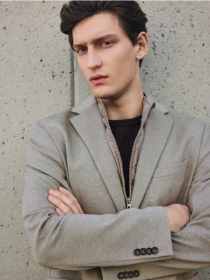 Reserved - Marynarka regular z dodatkiem wiskozy - beżowy