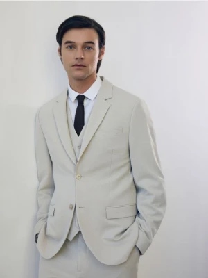 Reserved - Marynarka regular z dodatkiem wiskozy - beżowy