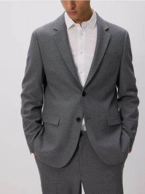 Reserved - Marynarka regular z dodatkiem wiskozy - ciemnoszary