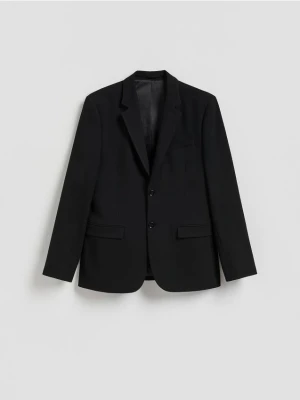 Reserved - Marynarka regular z dodatkiem wiskozy - czarny