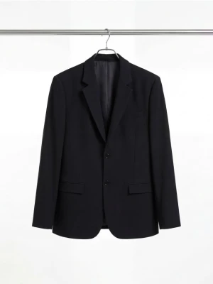 Reserved - Marynarka regular z dodatkiem wiskozy - czarny