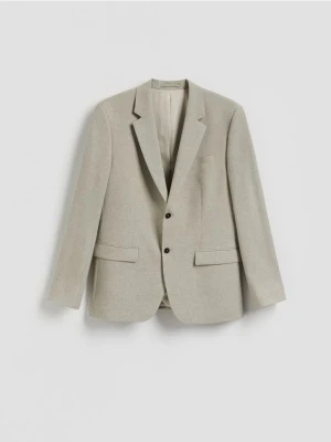 Reserved - Marynarka regular z domieszką lnu - oliwkowy