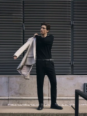 Reserved - Marynarka slim fit - beżowy