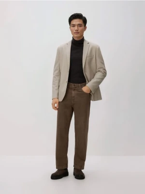 Reserved - Marynarka slim fit - beżowy