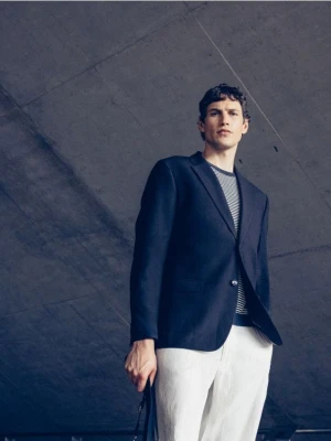 Reserved - Marynarka slim fit - granatowy