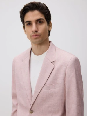 Reserved - Marynarka slim fit - pastelowy róż