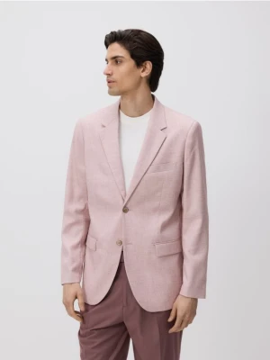 Reserved - Marynarka slim fit - pastelowy róż