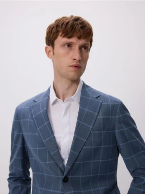 Reserved - Marynarka slim fit w kratę - granatowy