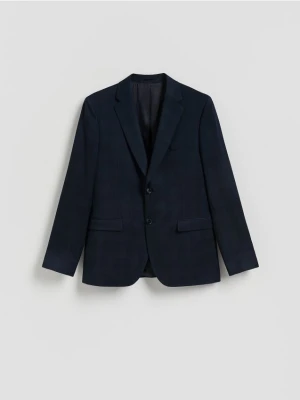 Reserved - Marynarka slim fit w kratę - granatowy