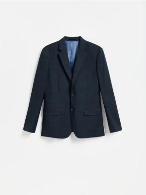 Reserved - Marynarka slim fit w kratę - granatowy