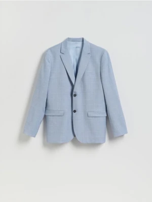 Reserved - Marynarka slim fit w kratę - jasnoniebieski