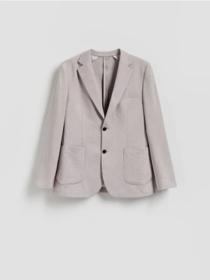 Reserved - Marynarka slim fit z dodatkiem wiskozy - bordowy