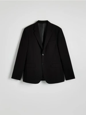 Reserved - Marynarka slim fit z dodatkiem wiskozy - czarny