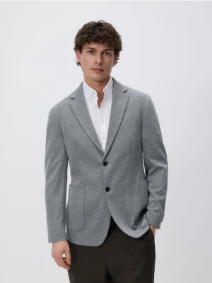 Reserved - Marynarka slim fit z dodatkiem wiskozy - czarny