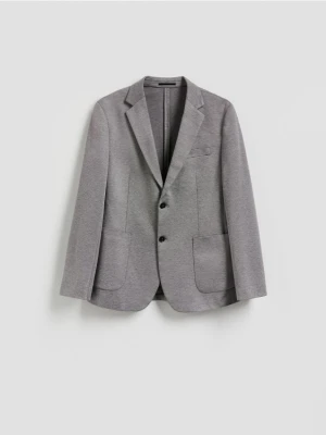 Reserved - Marynarka slim fit z dodatkiem wiskozy - czarny
