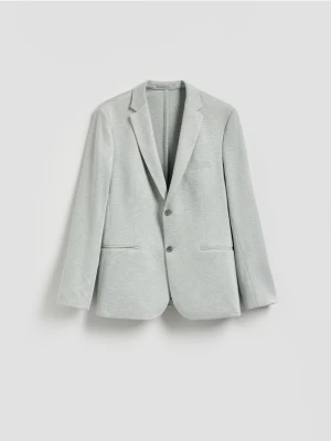 Reserved - Marynarka slim fit z dodatkiem wiskozy - jasnozielony