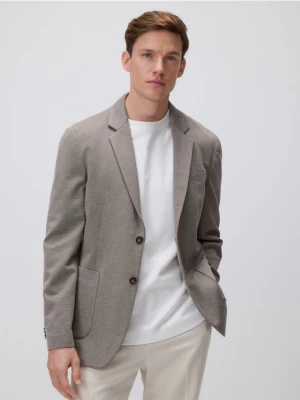 Reserved - Marynarka slim fit z domieszką wiskozy - brązowy