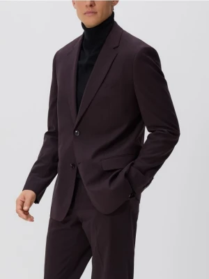 Reserved - Marynarka slim fit z domieszką wiskozy - mahoniowy