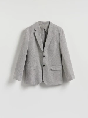 Reserved - Marynarka slim fit z lnem - jasnoszary