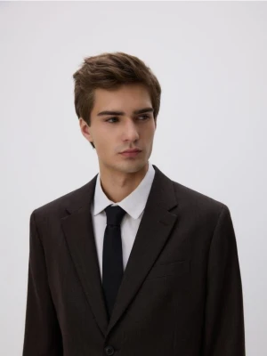 Reserved - Marynarka slim fit z wełną - brązowy