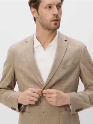 Reserved - Marynarka slim fit z wiskozą - brązowy