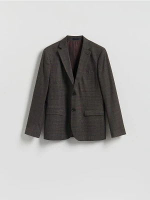 Reserved - Marynarka slim fit z wiskozą - brązowy