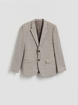 Reserved - Marynarka slim fit z wiskozą - brązowy