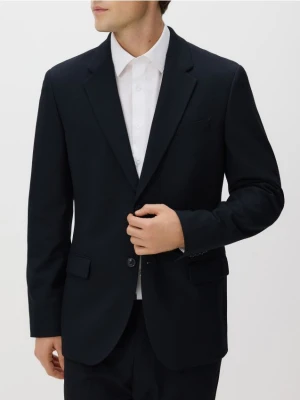 Reserved - Marynarka slim fit z wiskozą - granatowy