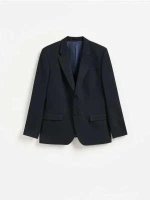 Reserved - Marynarka slim fit z wiskozą - granatowy