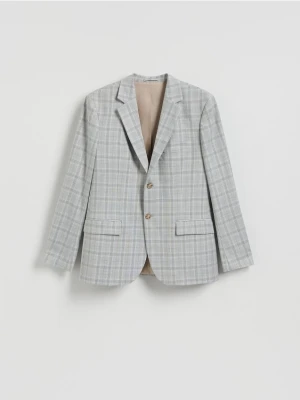 Reserved - Marynarka slim fit z wiskozą - jasnoszary