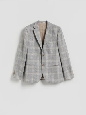 Reserved - Marynarka slim fit z wiskozą - jasnoszary