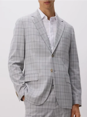 Reserved - Marynarka slim fit z wiskozą - jasnoszary