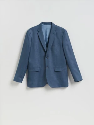 Reserved - Marynarka slim fit z wiskozą - niebieski